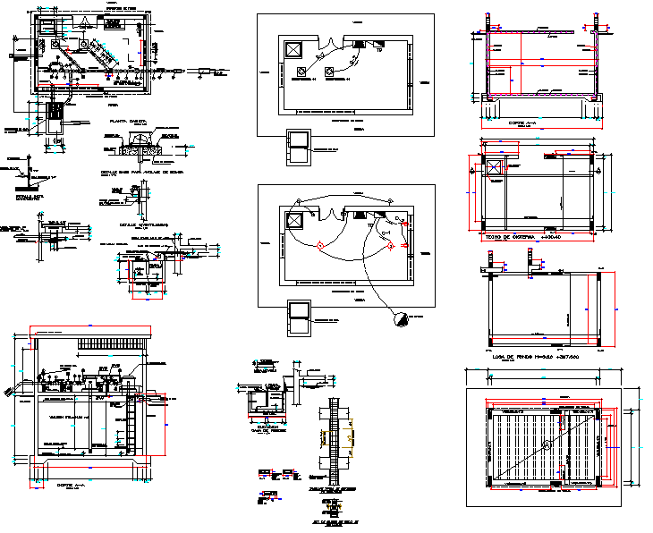 Tank plan water tank  view dwg file