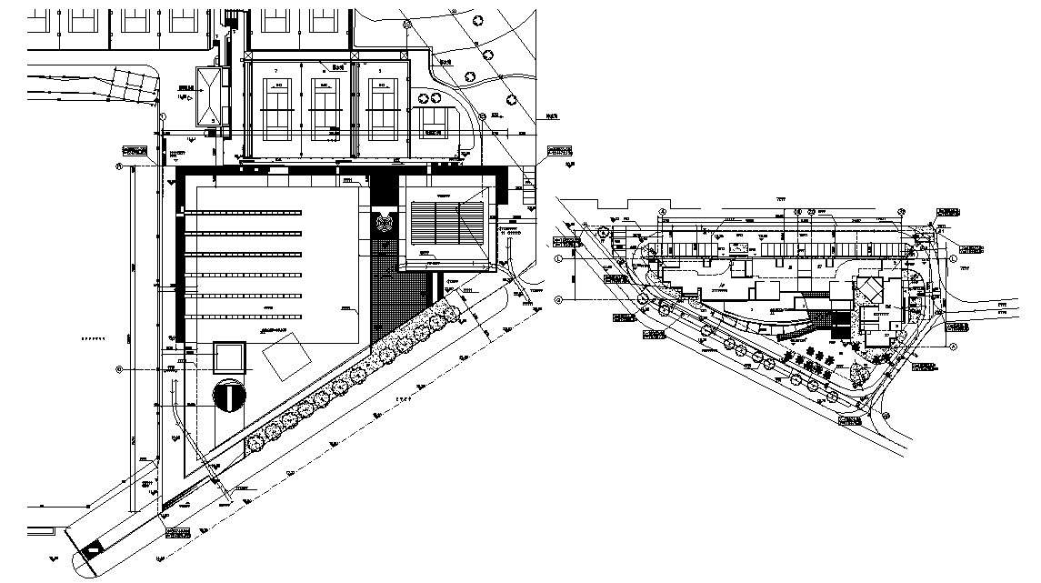 Tennis Sports Ground CAD Drawing 