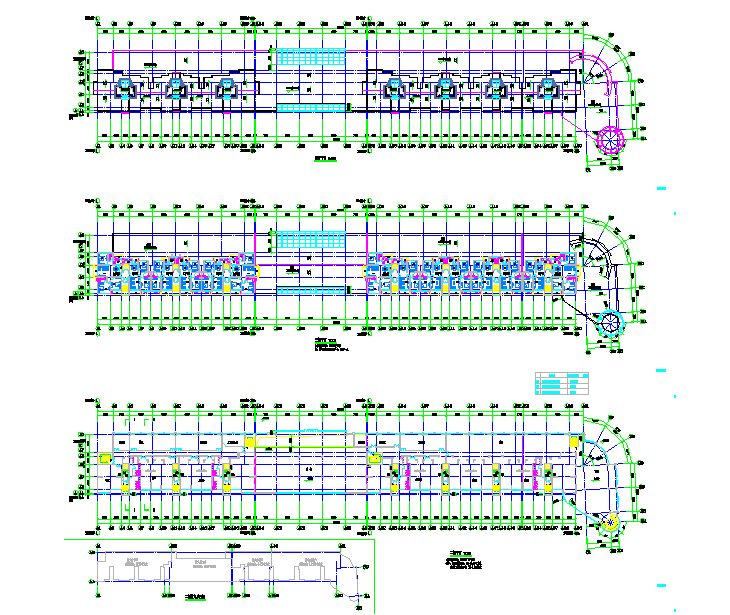 Terrace floor hotel plan detail autocad dwg file