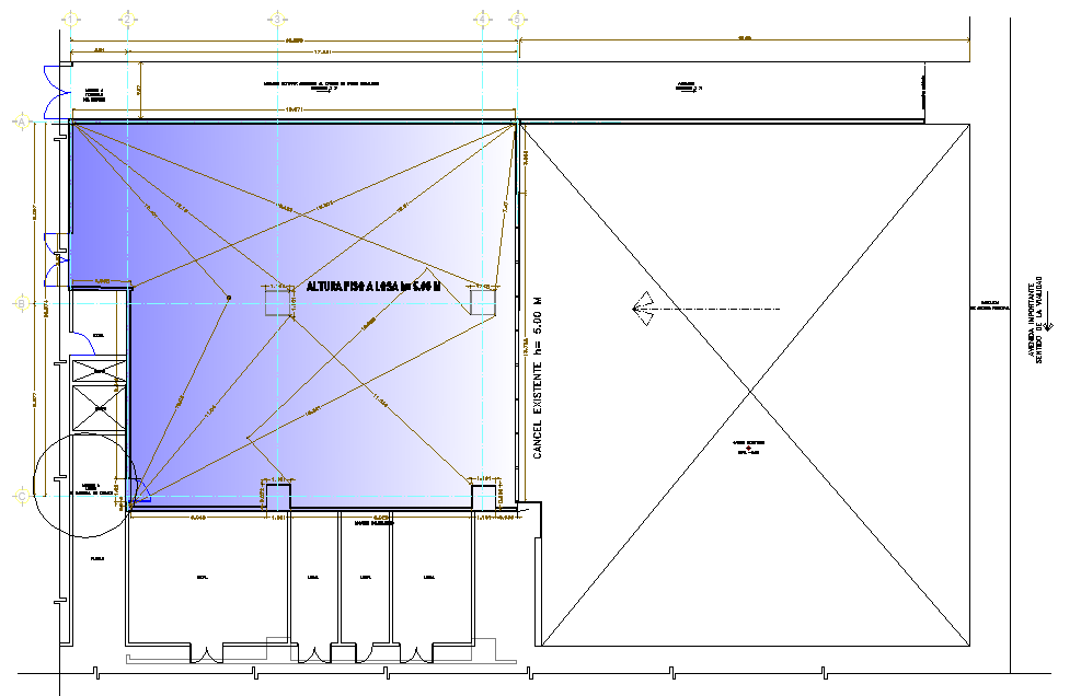 Terrace floor plan detail