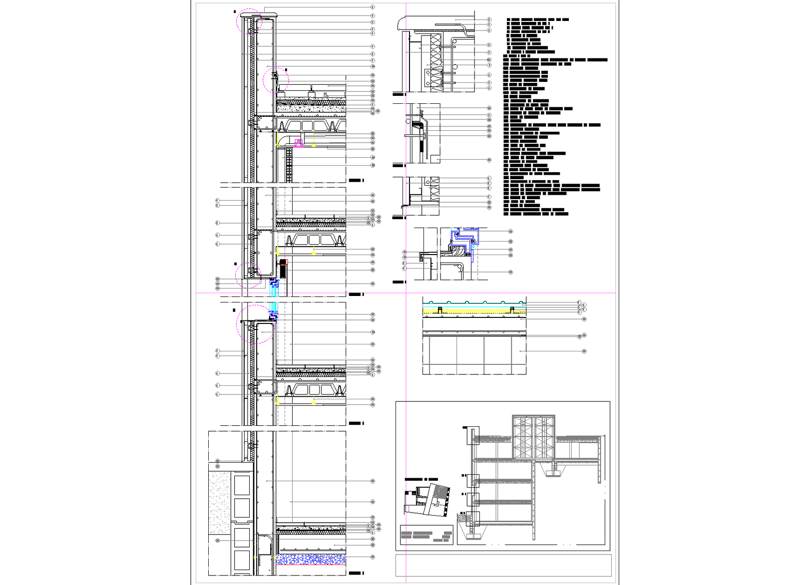 The facade plan detail dwg file.