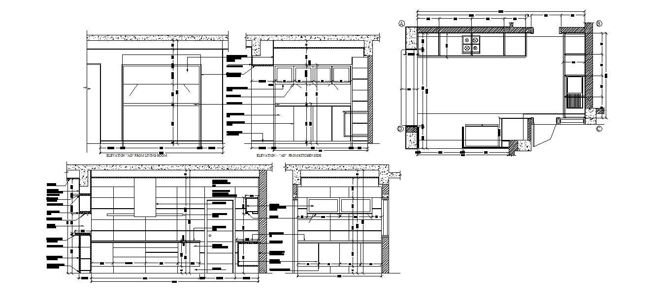 Kitchen Layout In DWG File