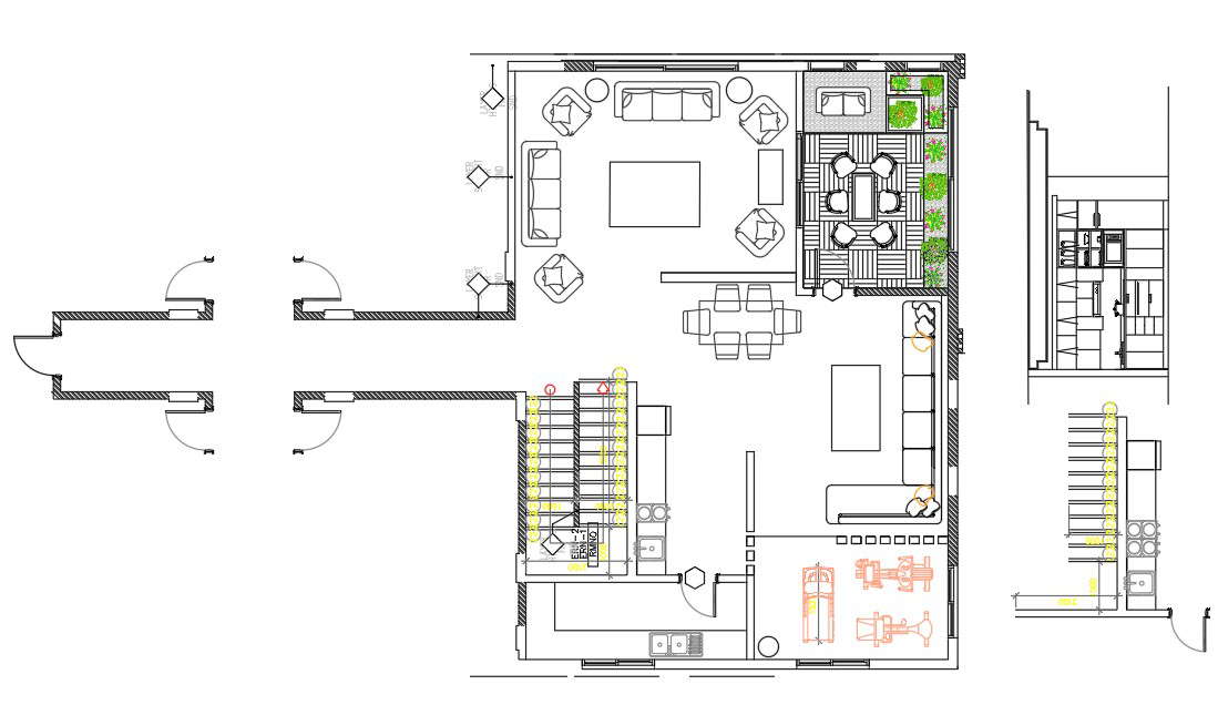 The 2D Autocad DWG drawing file has the house plan details.   Download the Autocad DWG file.