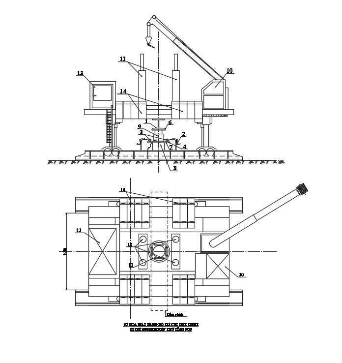 Pile Construction Process in AutoCAD 2D Drawing DWG File