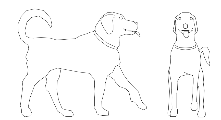 The country dog cad drawing is given in this file