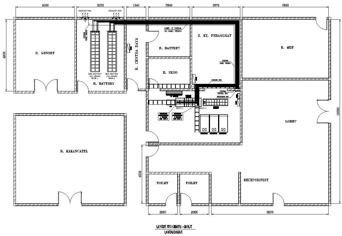 STO Layout AutoCAD DWG File for Special Temporary Office