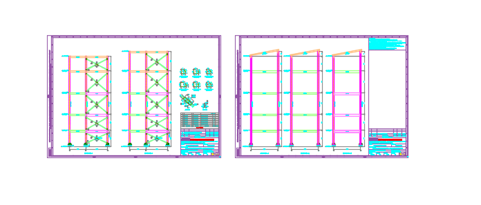 The plant column structural elevation drawing