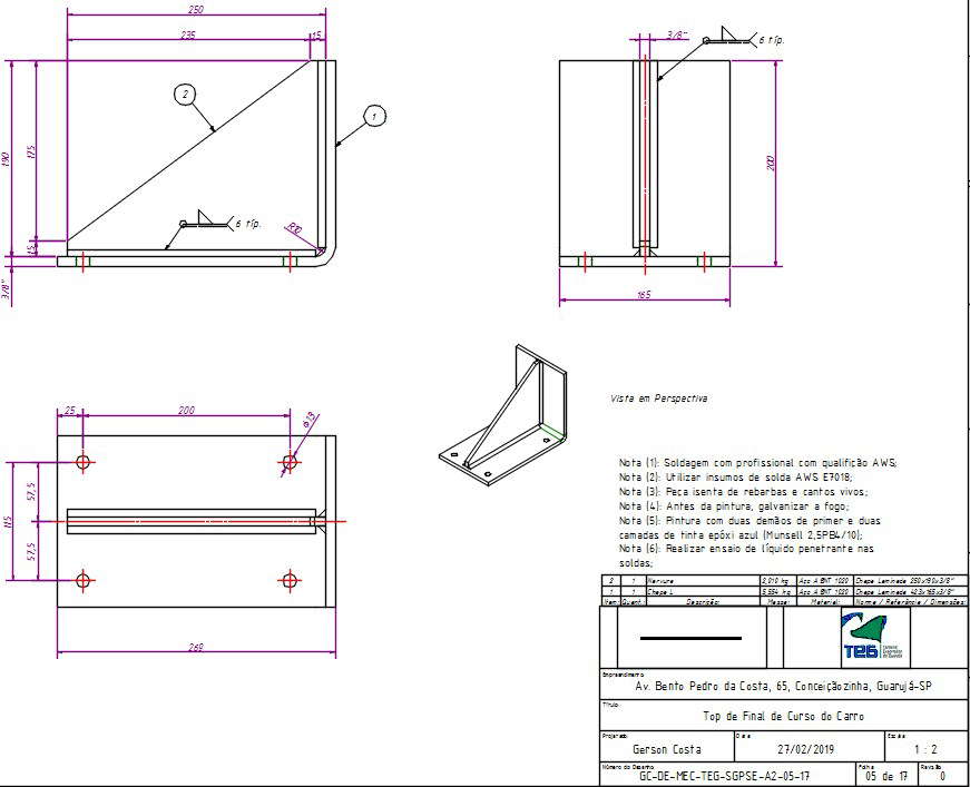 The rent car sent end of joint CAD drawing is given in this file