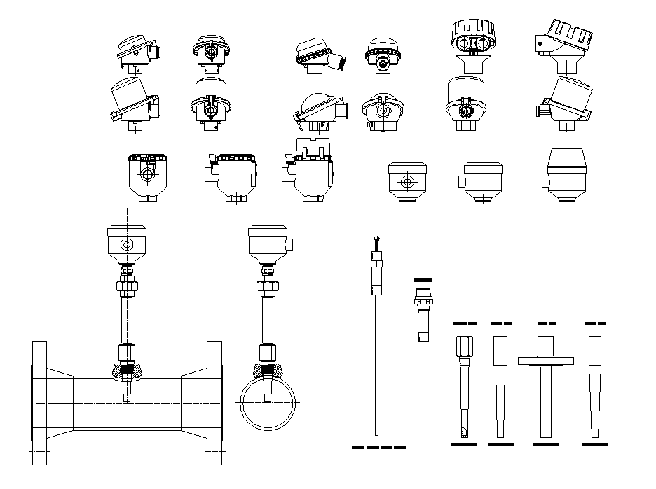 Thermo-well plan detail dwg file.