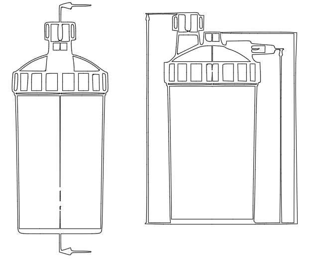 Thermoplastic bottle product DWG AutoCAD file