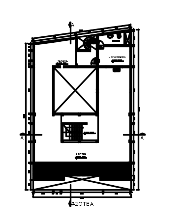 The roof layout of the 12x19m house plan 