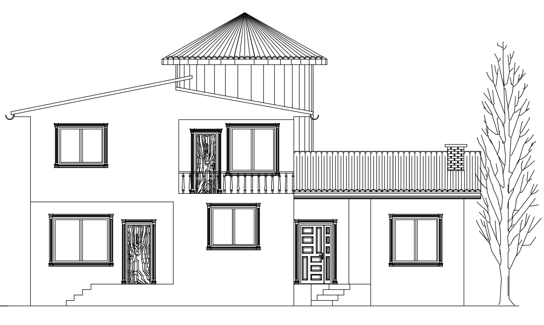 The south side main elevation