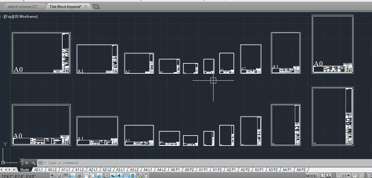 Titleblock layout - inches