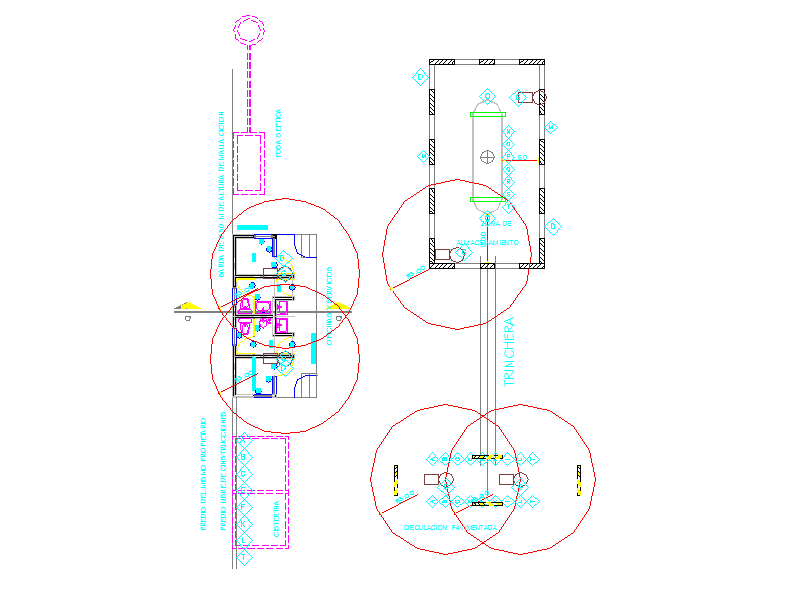 Toilet  floor plan & Section detail