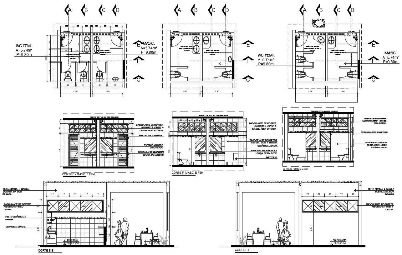 Toilet Plan Autocad File