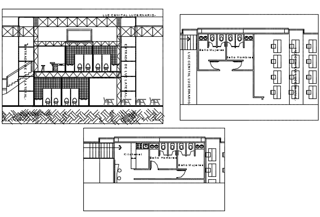 Toilet plan and elevation detail dwg file