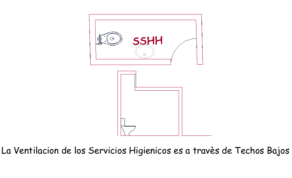 Toilet plan and elevation detail dwg file