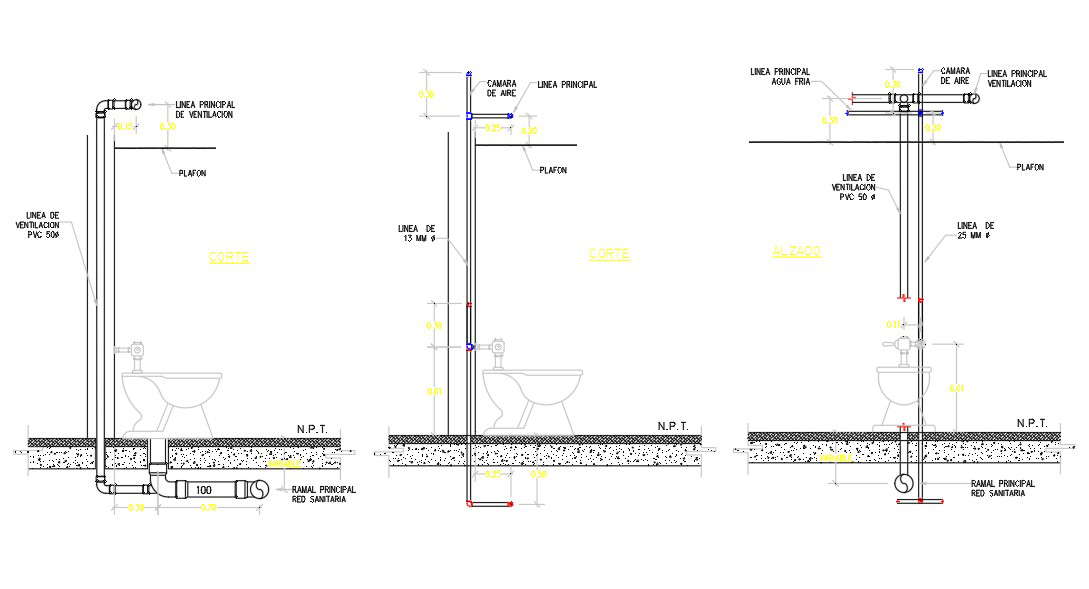 Toilette beam details