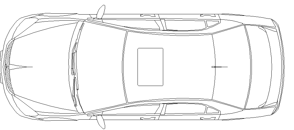 Top view detail of car 