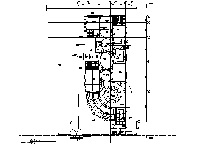 Top view layout plan of building