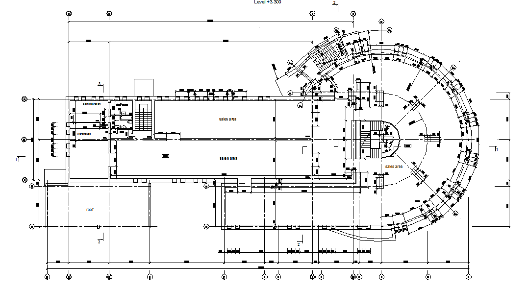 Top view layout plan of shopping center