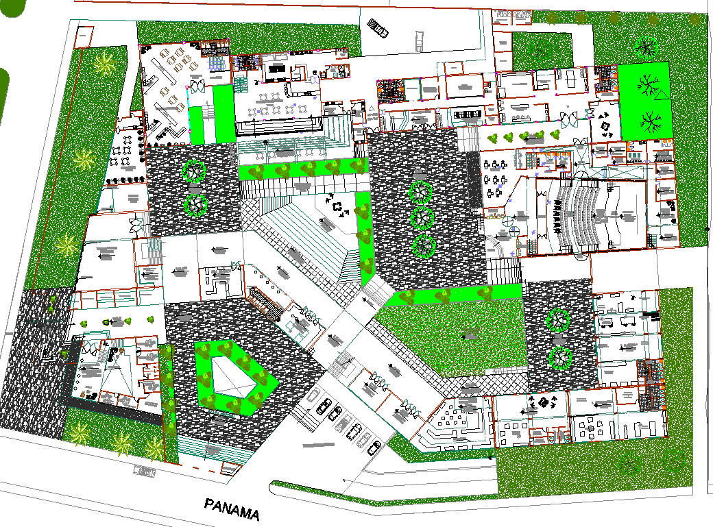 Top view of Resort project 