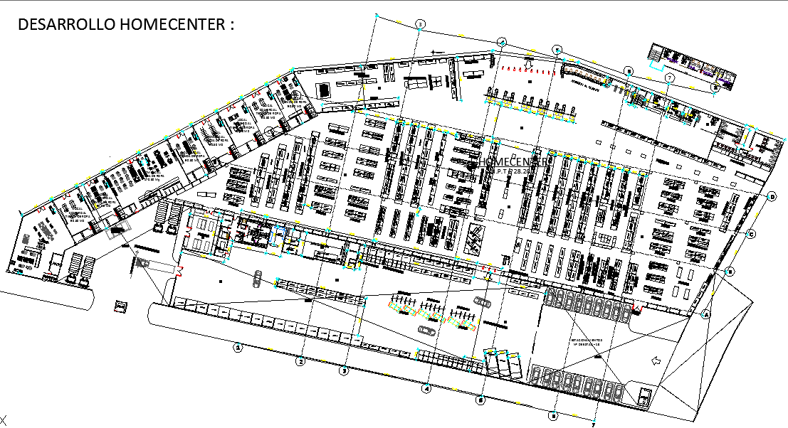 Top view of a restaurant dwg file
