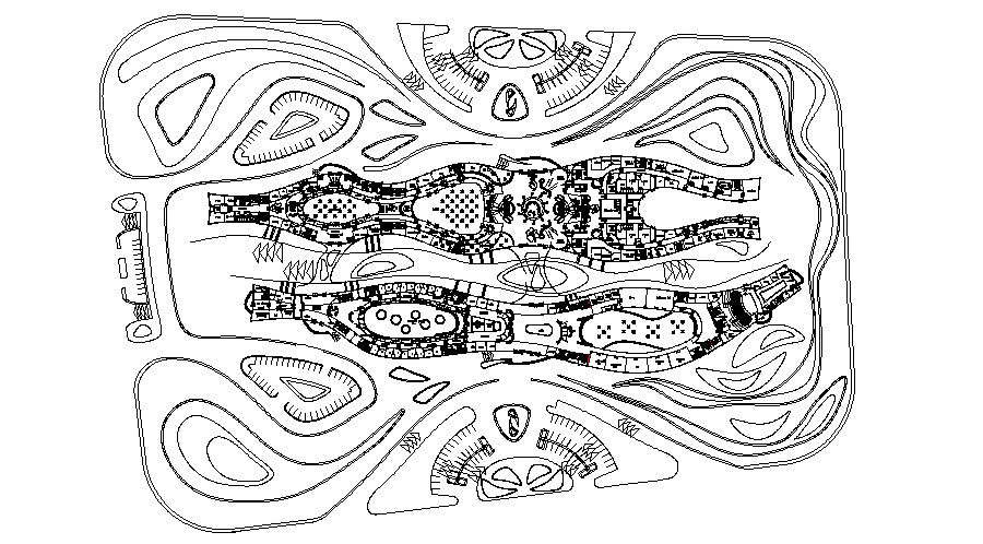 Topographic Area CAD Drawing