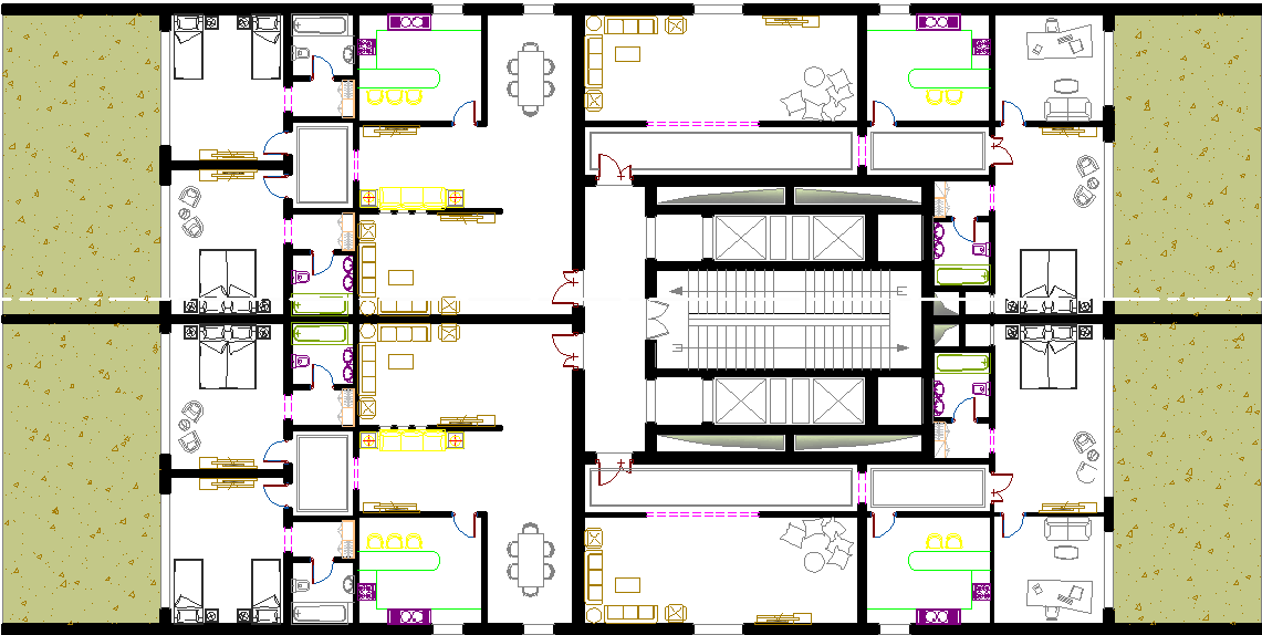 Tourism hotel dwg file