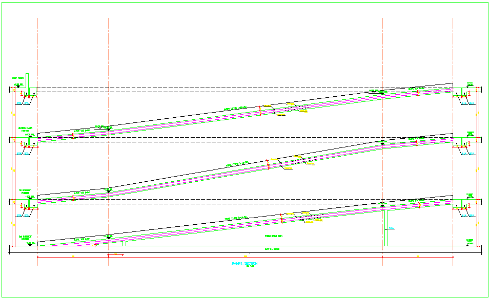 Tower internal ramp design