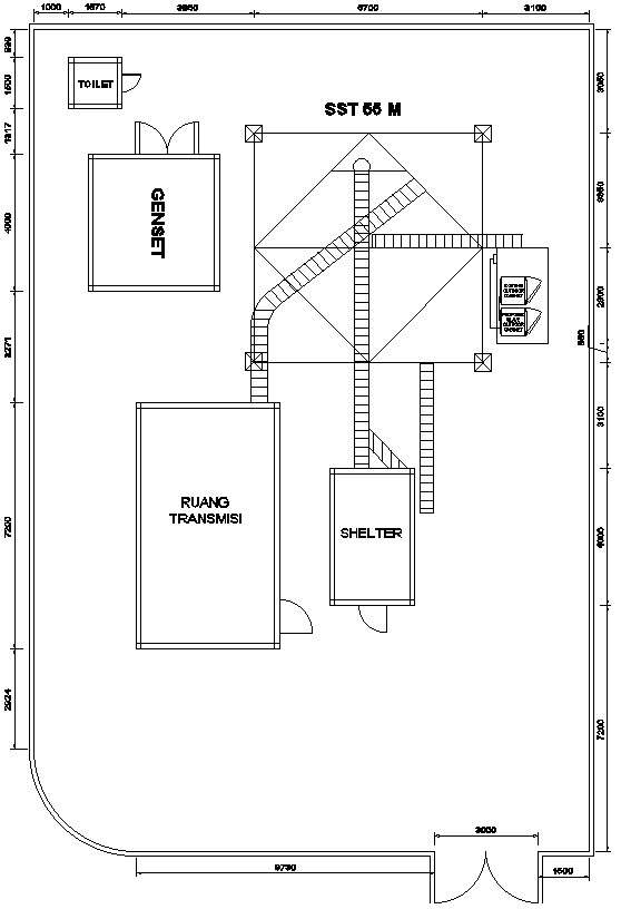 Tower cabinet with detail AutoCAD drawing 