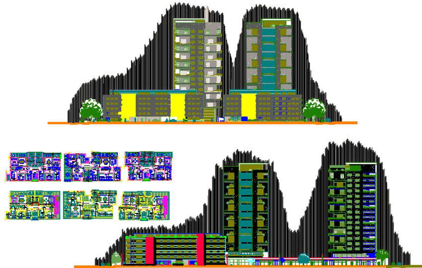 Towers and apartment blocks
