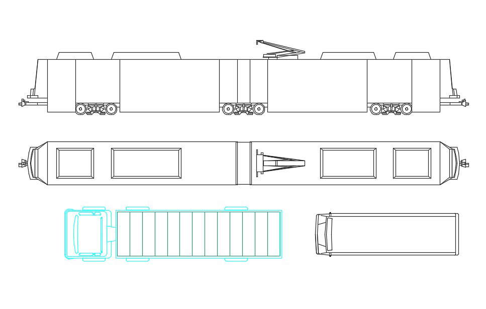 Train And Truck Vehicle CAD Blocks Free DWG File