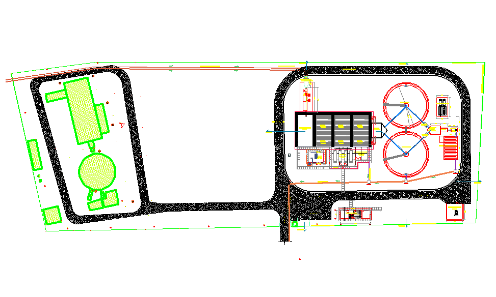 Treatment plant drinking water plan layout file