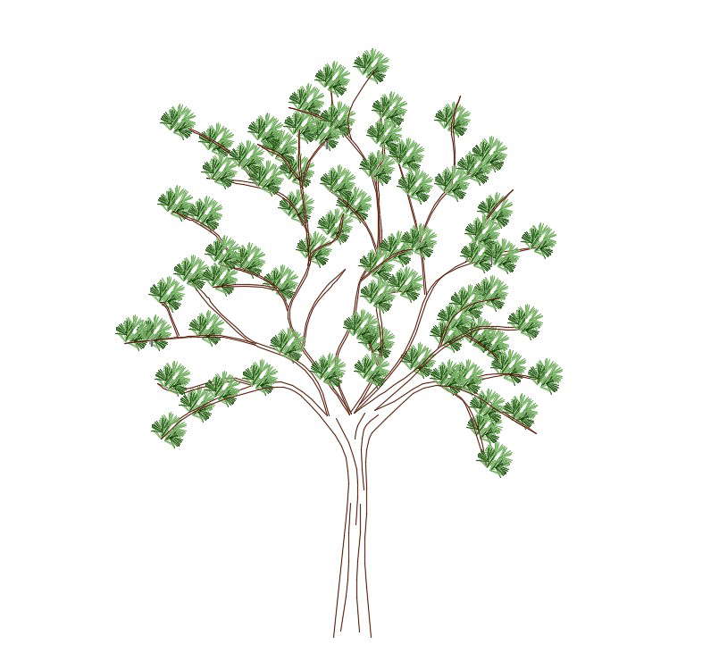 Tree Elevation Design Download Free DWG File 