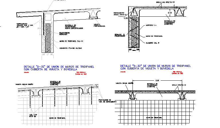 Tridi panel wall detail