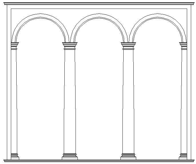 Triple corinthian arch 