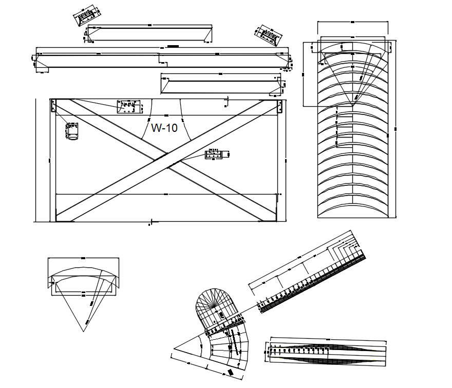 Truss Roof Design DWG File