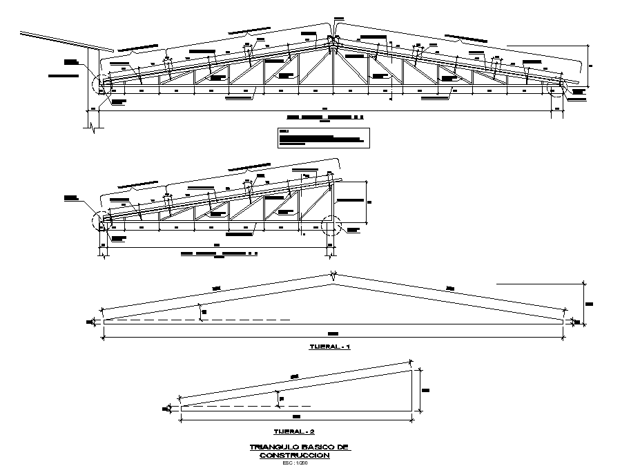Truss section detail dwg file