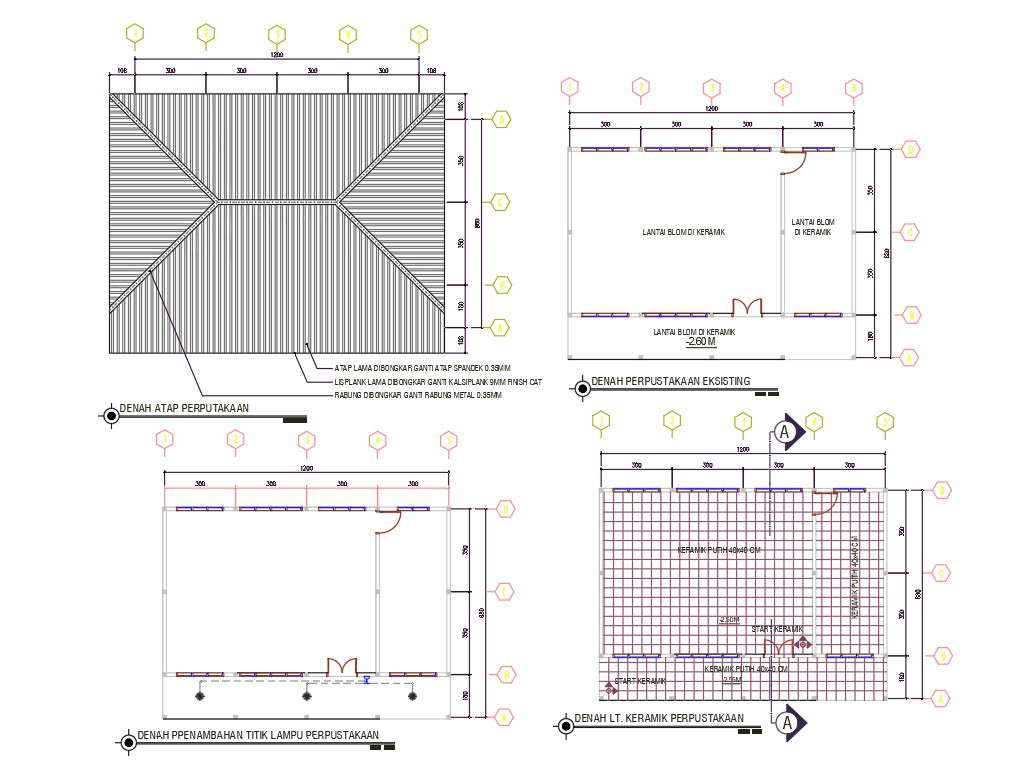 Truss Span Roof House Plan Drawing DWG File