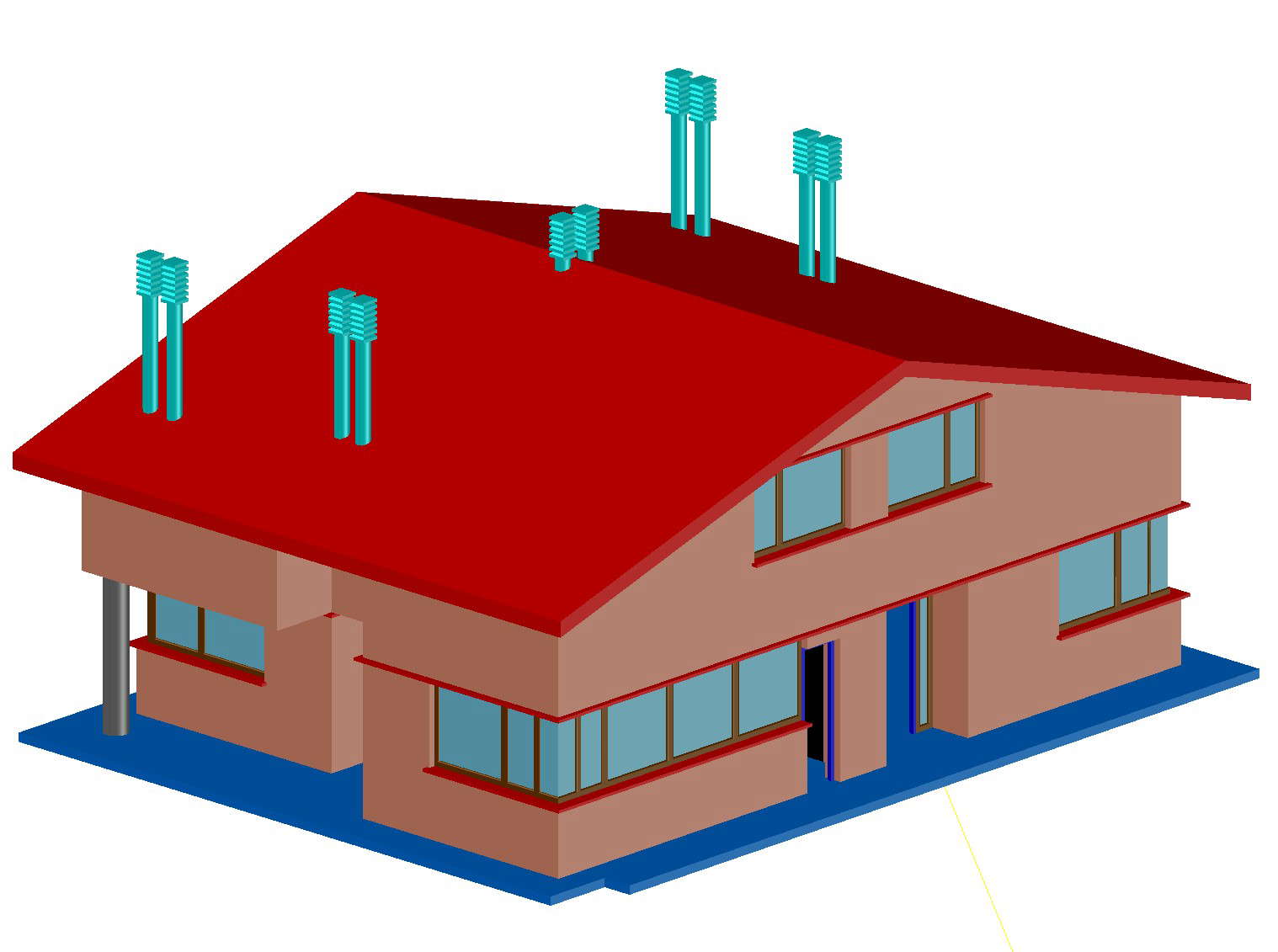Two floor 3d drawing