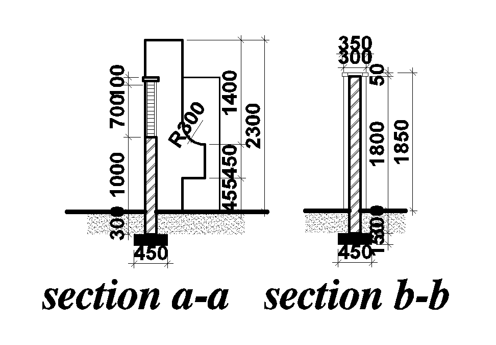 Two footing section details are given in this Autocad DWG drawing file. Download now.