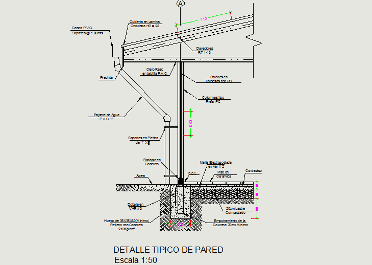 Typical detail prefabricated wall dwg file