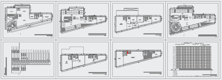 Typical layout of Offices building design drawing