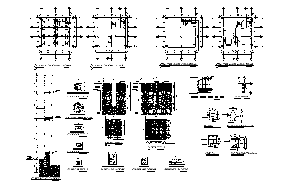 Typical column section of the residential plan cum commercial plan is given in this 2D Autocad drawing file.Download the 2D Autocad DWG drawing file.