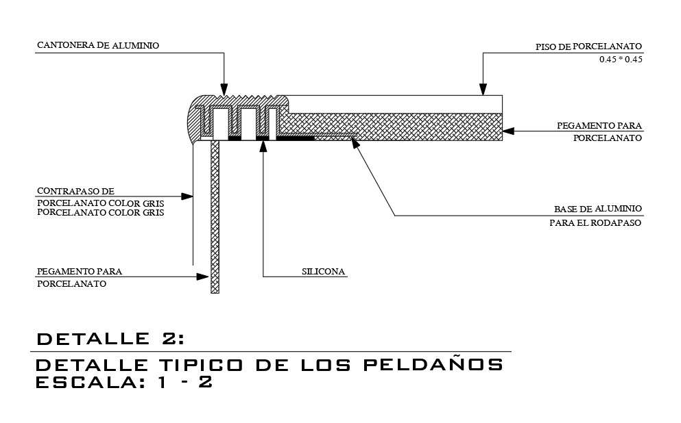 Typical details of the steps are given in this Autocad drawing file. Download now.