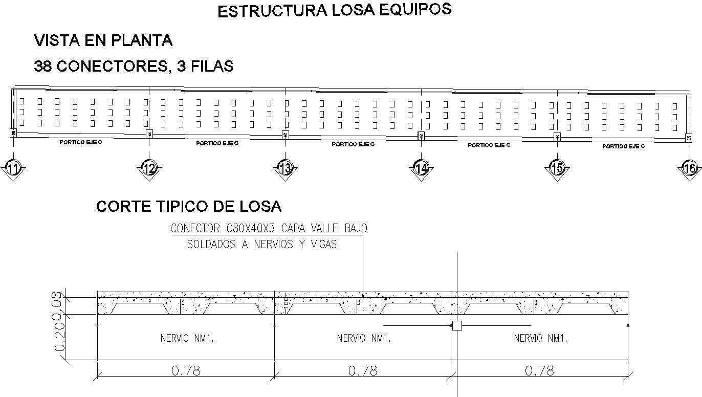 Typical slab section with detailing