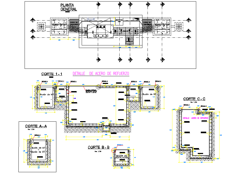 Under ground substation plan autoacd file