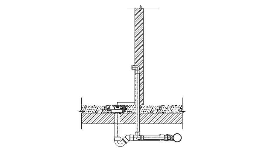 Underground pipe line connection detailing. 