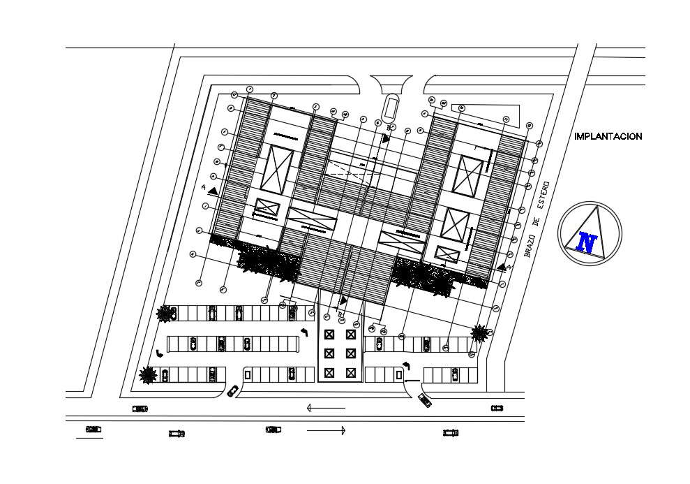 University Site Plan In AutoCAD File